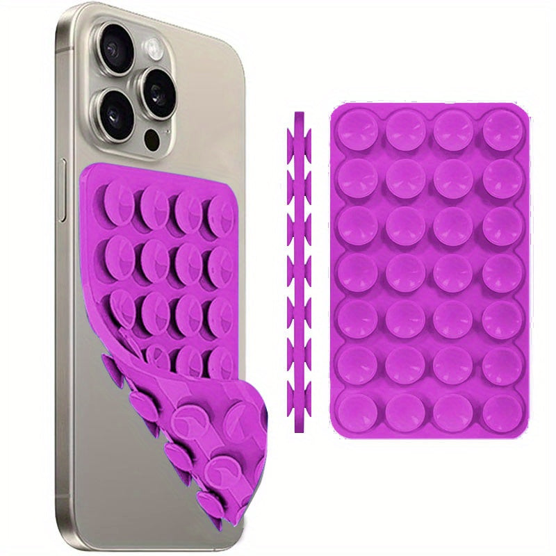 Pink Silicone Suction Cup Phone Mount for Hands-Free Selfies and Videos