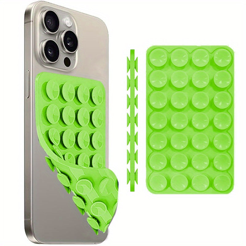 Multi-Functional Silicone Phone Grip with Double-Sided Suction for iPhone and Android