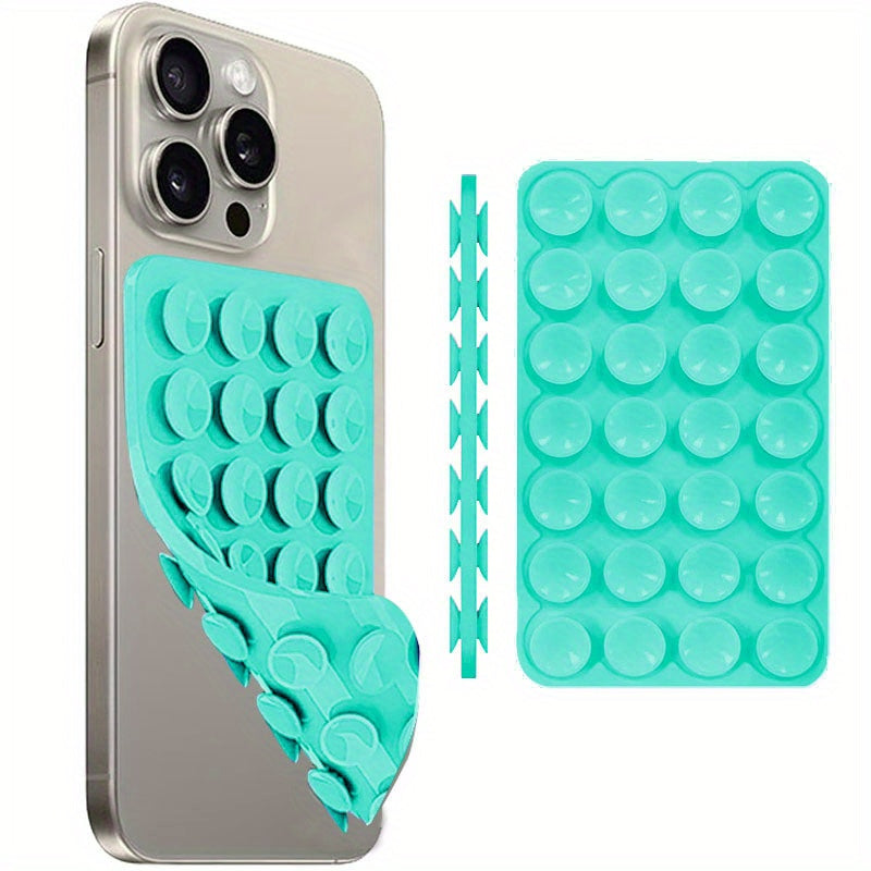 Multi-Functional Silicone Phone Grip with Double-Sided Suction for iPhone and Android