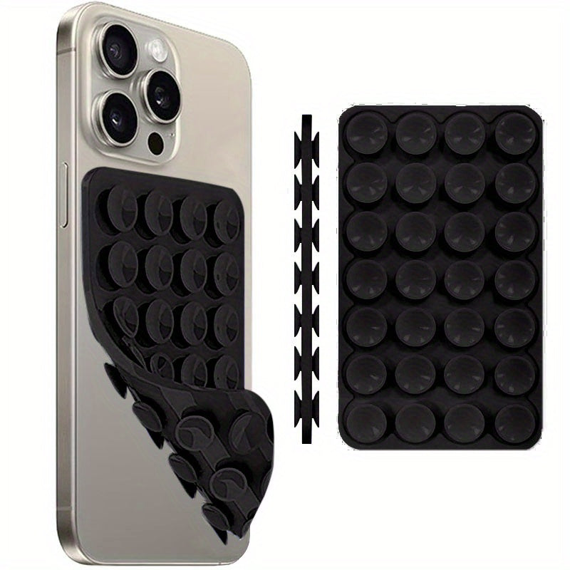 Multi-Functional Silicone Phone Grip with Double-Sided Suction for iPhone and Android