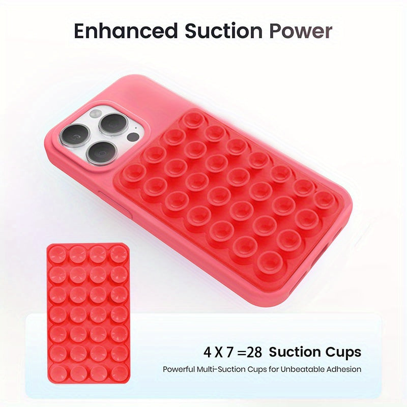Multi-Functional Silicone Phone Grip with Double-Sided Suction for iPhone and Android