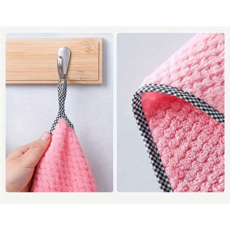 5 Pieces Ultra-Soft Coral Velvet Cleaning Cloths, Highly Absorbent, Versatile Towels