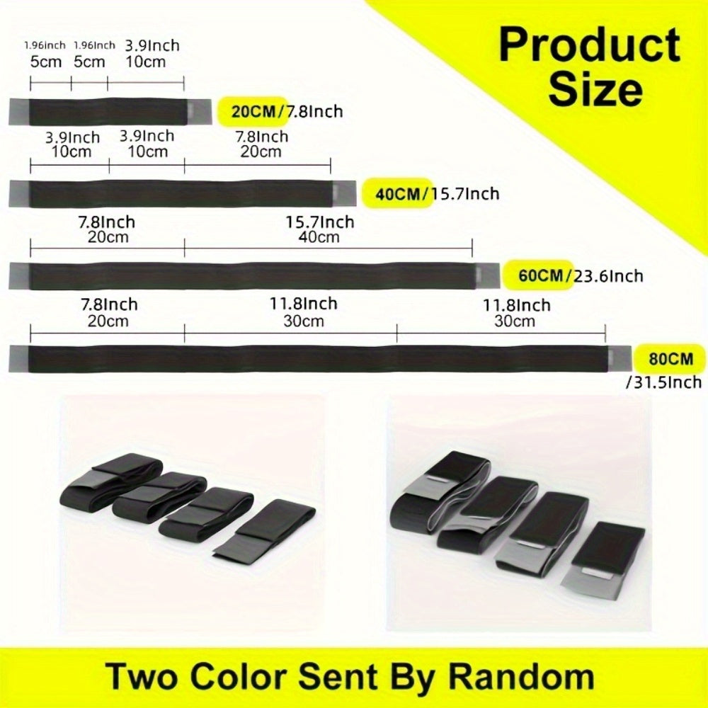 Elastic Car Trunk Organizer Strap with Magic Tape Secure Storage Belt