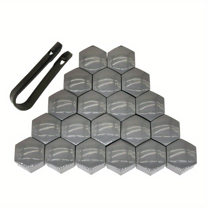 20 Pieces Automotive Wheel Hub Decorative Caps Polycarbonate Dustproof Rustproof 17mm 19mm 21mm