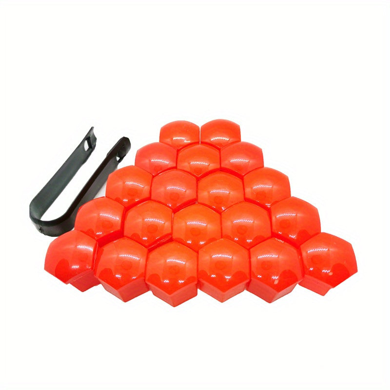 20 Pieces Automotive Wheel Hub Decorative Caps Polycarbonate Dustproof Rustproof 17mm 19mm 21mm