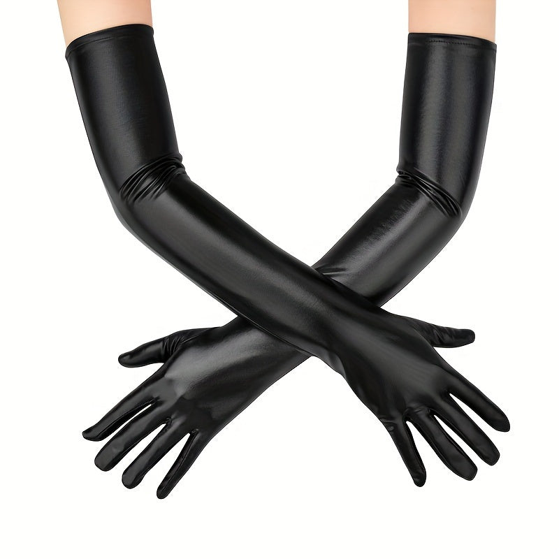 Elastic Gloss Gloves for Halloween Parties Nightclub Cosplay Decorations
