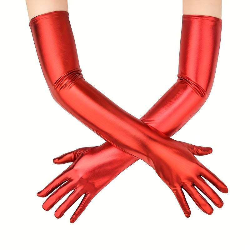 Elastic Gloss Gloves for Halloween Parties Nightclub Cosplay Decorations