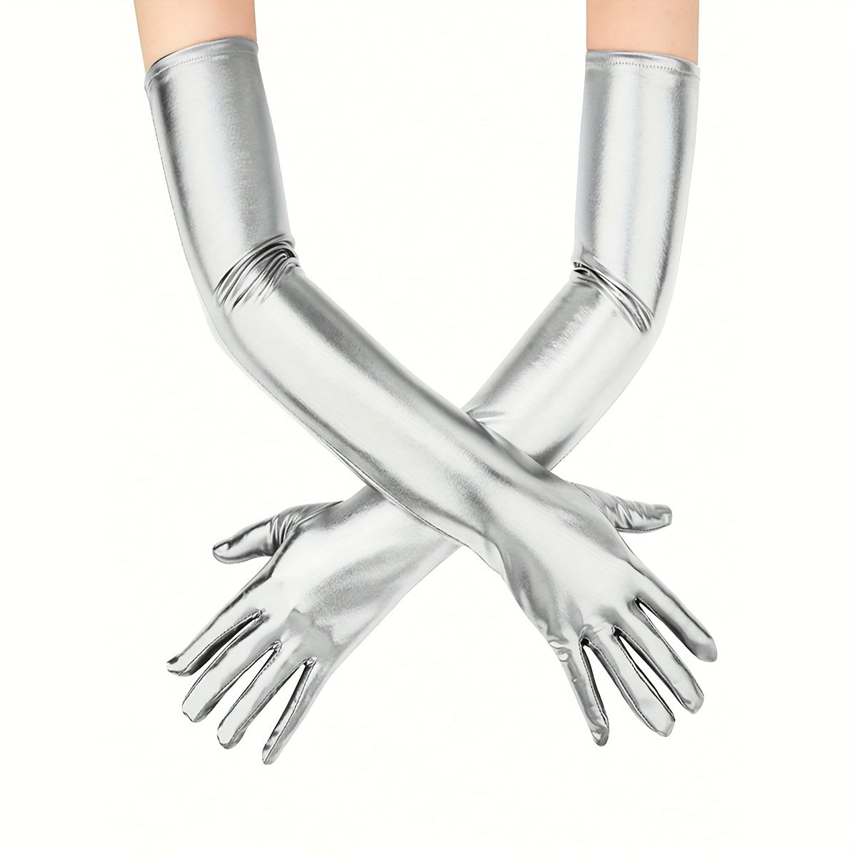 Elastic Gloss Gloves for Halloween Parties Nightclub Cosplay Decorations