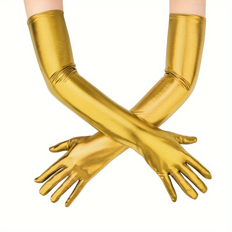 Elastic Gloss Gloves for Halloween Parties Nightclub Cosplay Decorations