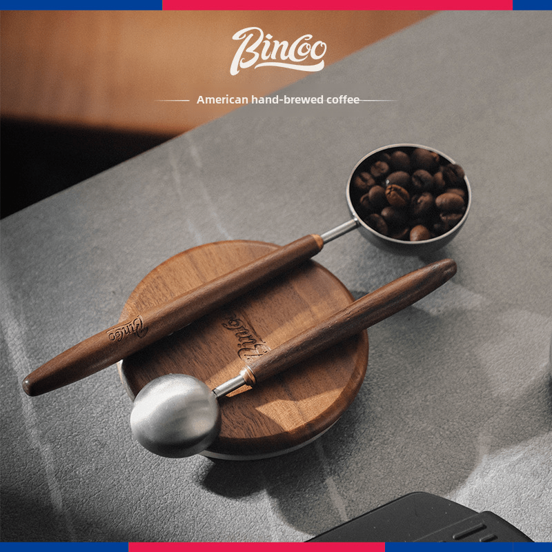 Walnut Wooden Handle Coffee Scoop Stainless Steel Measuring Spoon