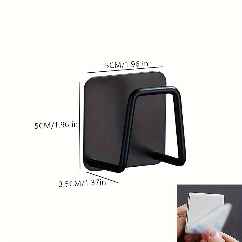 Wall-Mounted Stainless Steel Sponge Holder for Kitchen Sink Drip Rack Organizer