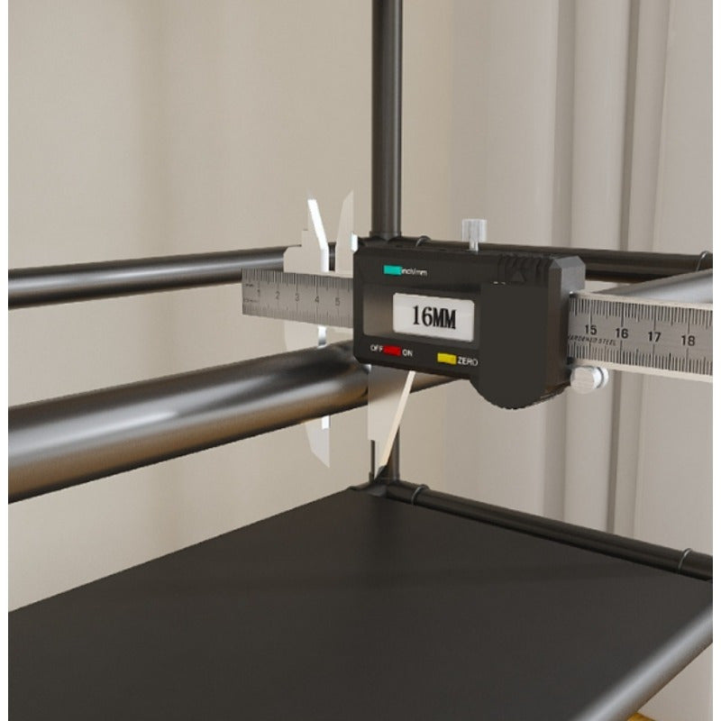 Metal Clothing Rack with Shelves and Hanging Rod for Small Spaces