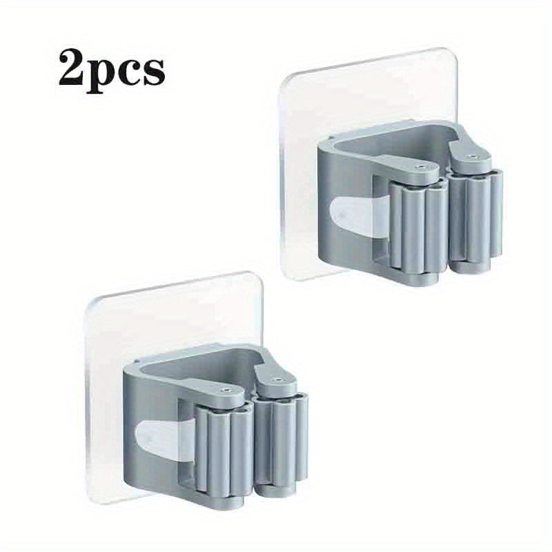 Plastic Wall-Mounted Tool Holders for Brooms Mops and Garden Organization Set of 2