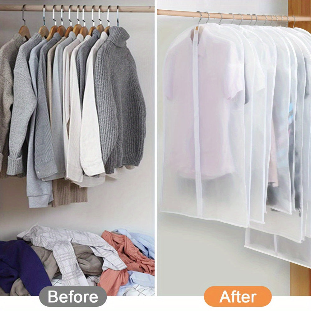 Juego de 5 fundas para prendas con cierre de cremallera de plomo para trajes, vestidos y camisas