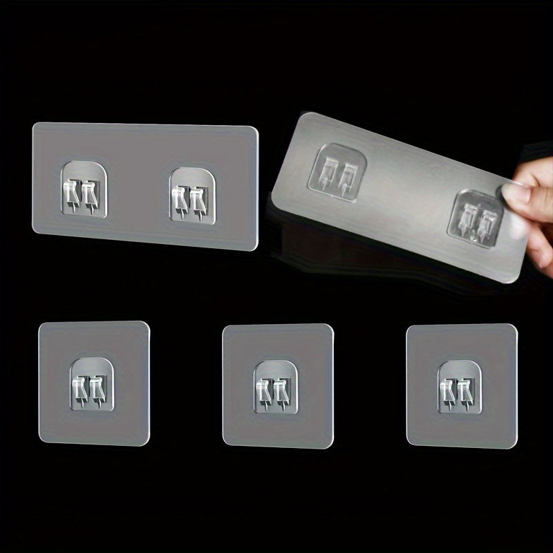 6-Pack Adhesive Hooks for Bathroom Organization, Traceless, Fashion Style