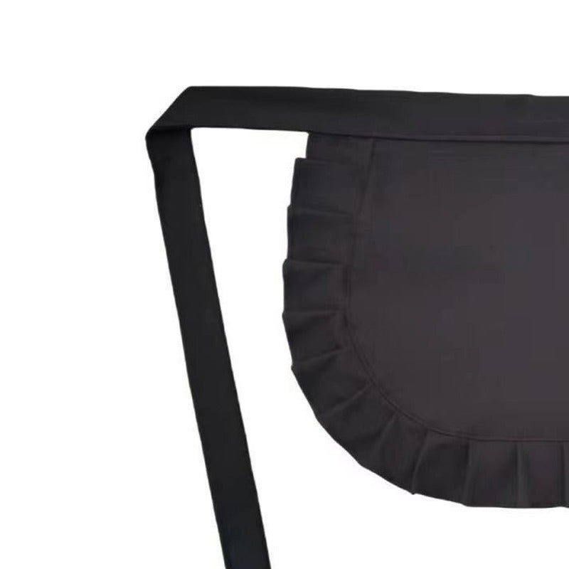 Black and White Lolita Maid Apron for Women Polyester Kitchen Bib