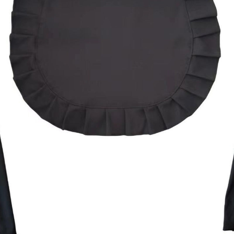 Black and White Lolita Maid Apron for Women Polyester Kitchen Bib