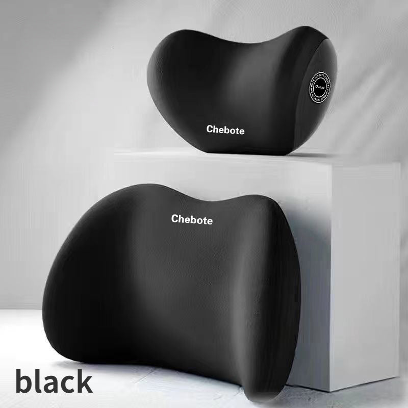 Set of 2 Car Seat Neck and Lumbar Support Pillows with Adjustable Backrest