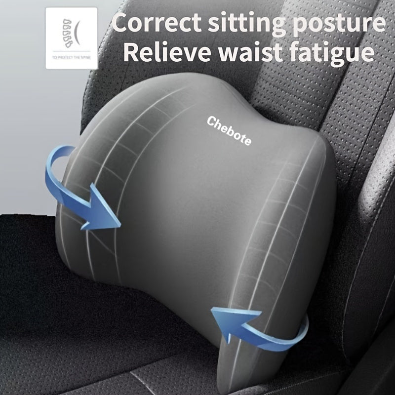 Set of 2 Car Seat Neck and Lumbar Support Pillows with Adjustable Backrest