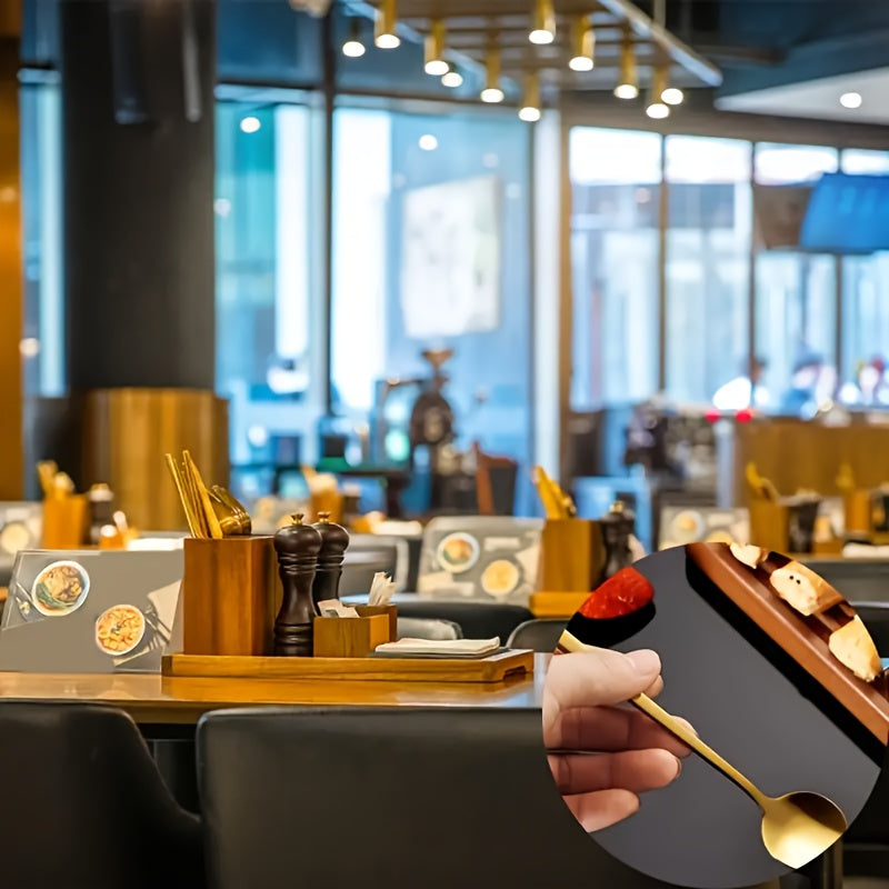 Set of 4 Stainless Steel Long-Handled Spoons for Coffee Tea Dessert Serving