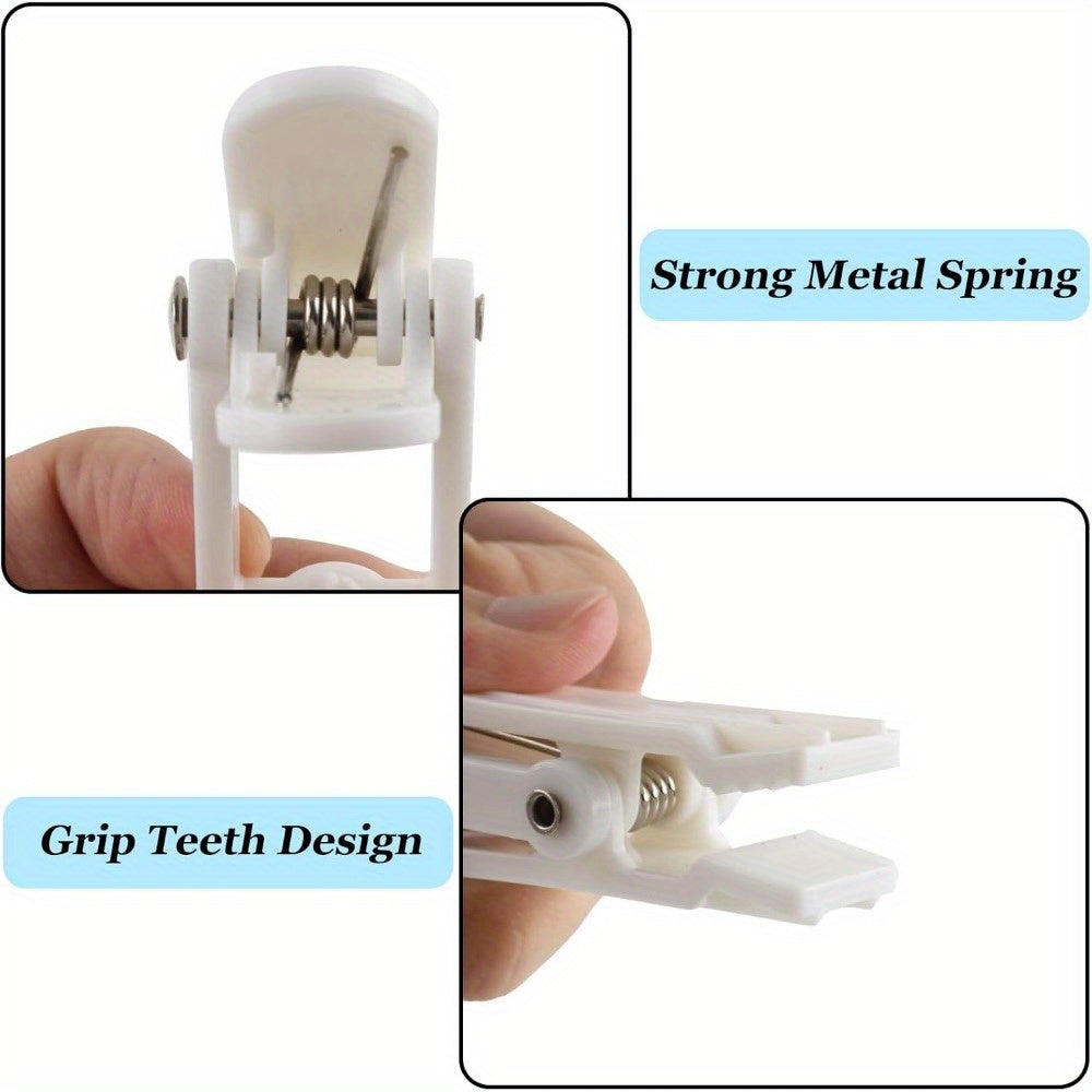 25 Pieces of Plastic Laundry Hooks with Clips for Closet, Bathroom, and Travel Organization