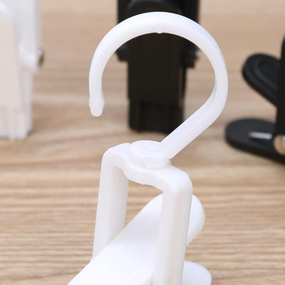 25 Pieces of Plastic Laundry Hooks with Clips for Closet, Bathroom, and Travel Organization