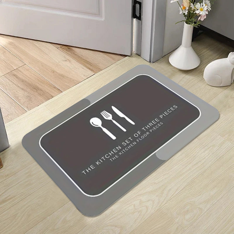 Zamonaviy rezina diatom loy oshxona yurgizgich mato, sirg‘almas, singdiruvchi pol mato