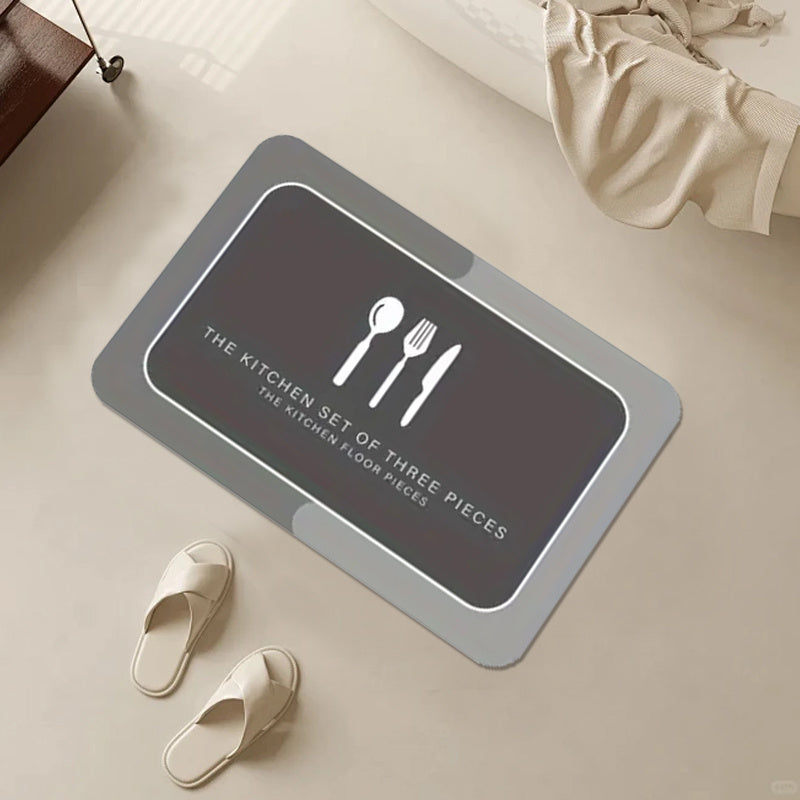 Zamonaviy rezina diatom loy oshxona yurgizgich mato, sirg‘almas, singdiruvchi pol mato