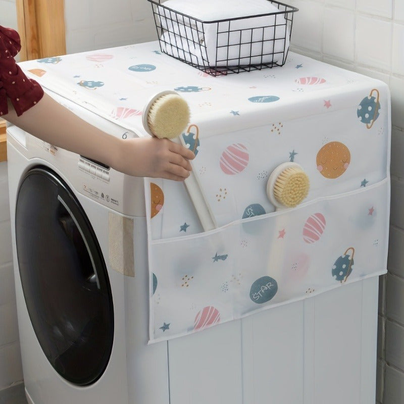 1/4 dona Ko'p funksiyali Muzlatgich Chang Qopqog'i cho'ntaklar bilan, 128.02 X 52.07 sm, Uy va Oshxona uchun Matodan Qopqoq