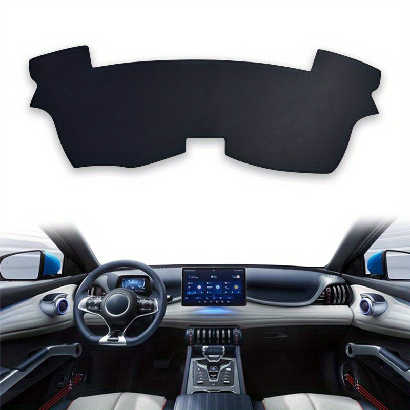 Car Dashboard Sunshade Cover PU Leather Anti-UV Anti-Slip Black 1pc