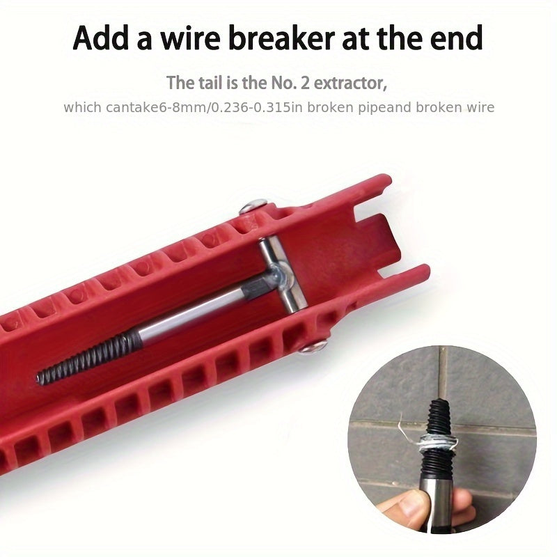 Plastic Sink Wrench 5-in-1 Non-Slip Grip for Faucet and Valve Repairs