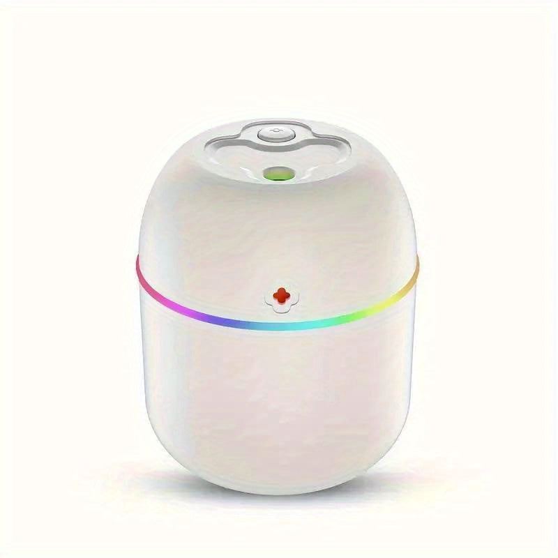 USB-Powered Humidifier with Night Light for Bedroom Office Car White Pink