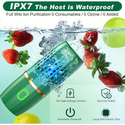 Toza va mevali-uzumli mahsulotlar uchun portativ tozalash vositasi, Oh-Ion tozalash texnologiyasidan foydalanib, chuqur tozalash uchun.