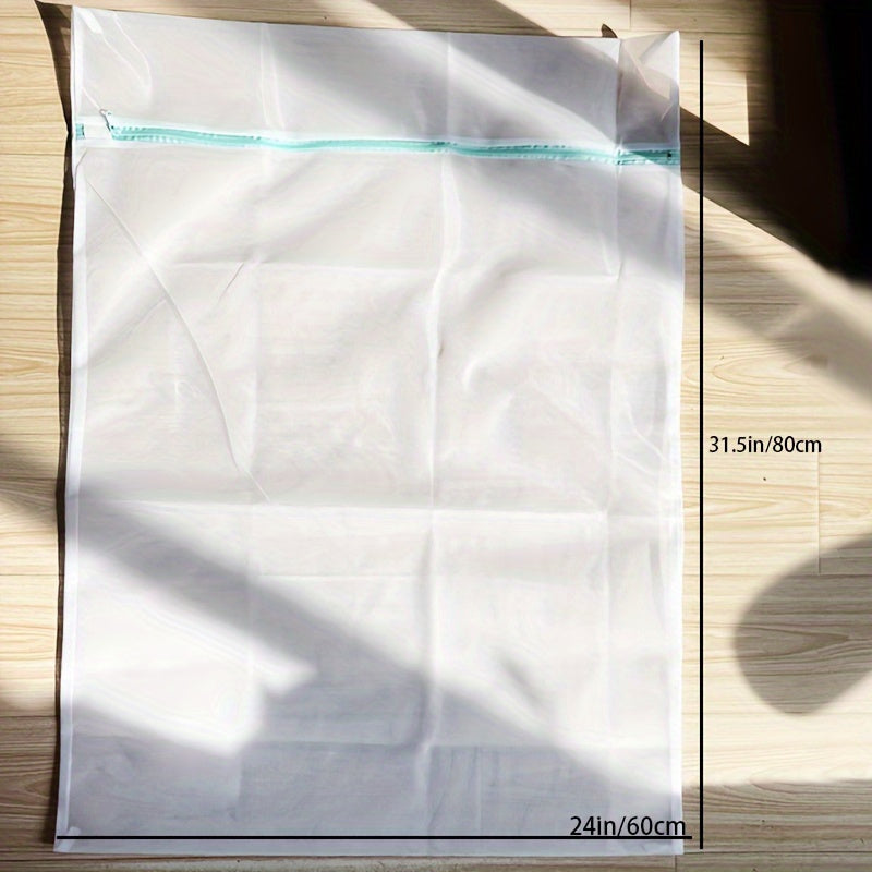 Oval Shaped Laundry Bag for Delicates and Bedding Polyester Mesh Zipper