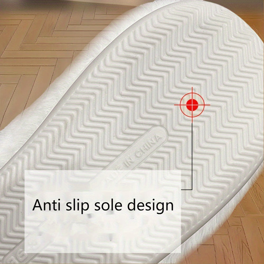 Girls Plush Slippers Soft Flannel Non-Slip Indoor Shoes All-Season