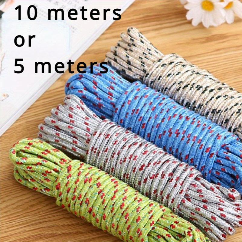 Tashqi kamping uskunalari uchun naylon g'ildirak daraxti tasmalari, 55.34 KG dan past mustahkamlik kuchiga ega bo'lgan 5m/10m o'ralarda mavjud.