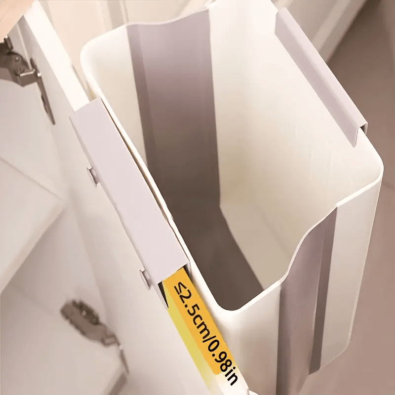 Large Folding Kitchen Trash Can with No-Bend Design and Colorful Accents
