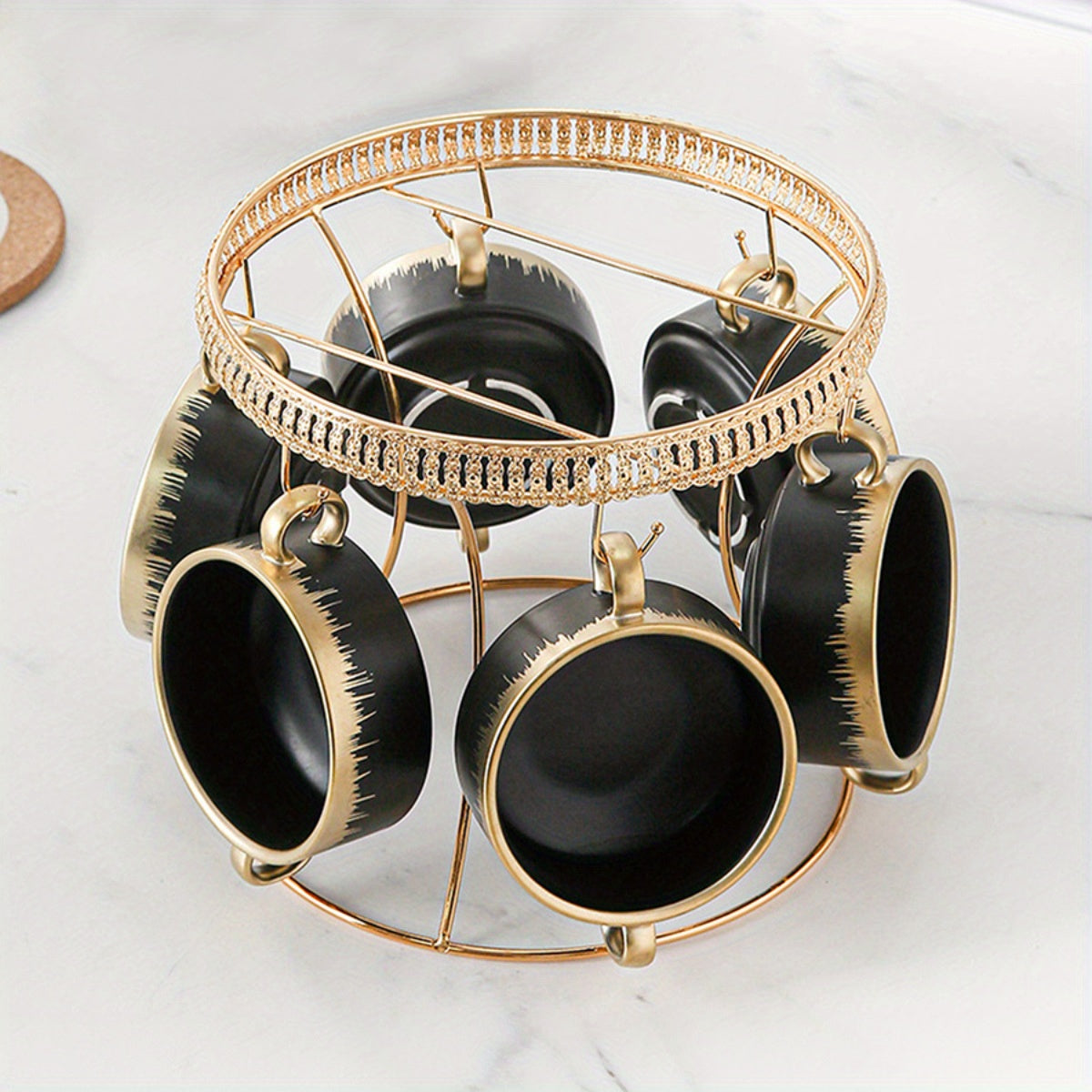 7-Piece Ceramic Soup Tureen Set with Lid for Home Kitchen