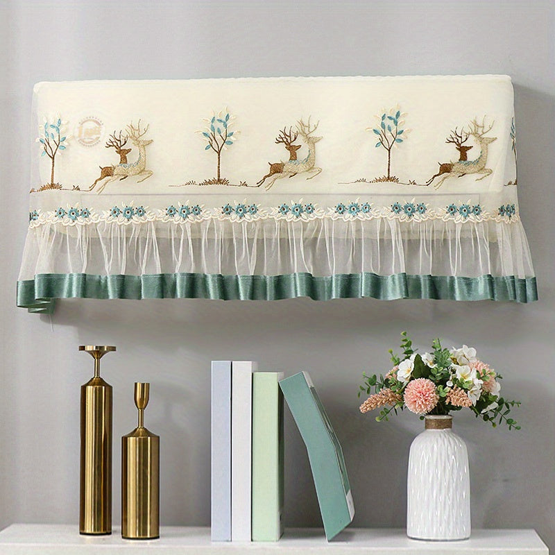 Universal Fit Air Conditioner Cover Dustproof Protective Curtain for Home Office 86cm x 20cm