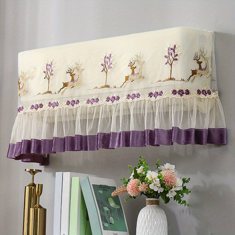 Universal Fit Air Conditioner Cover Dustproof Protective Curtain for Home Office 86cm x 20cm