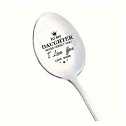Personalized Engraved Metal Coffee Spoons with Love Message for Daughters and Friends