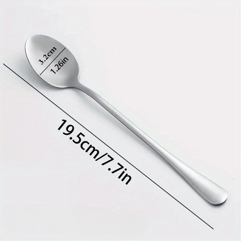 Personalized Engraved Metal Coffee Spoons with Love Message for Daughters and Friends