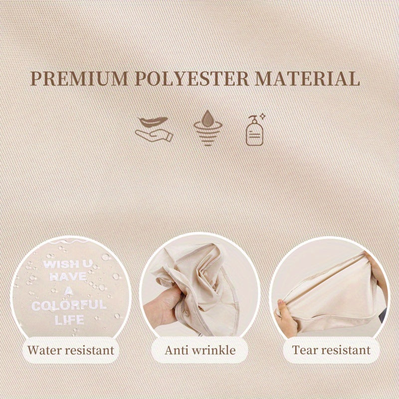 11-Piece Nylon Hanging Cosmetic Bag Set for Travel Organization with Mesh Compartments