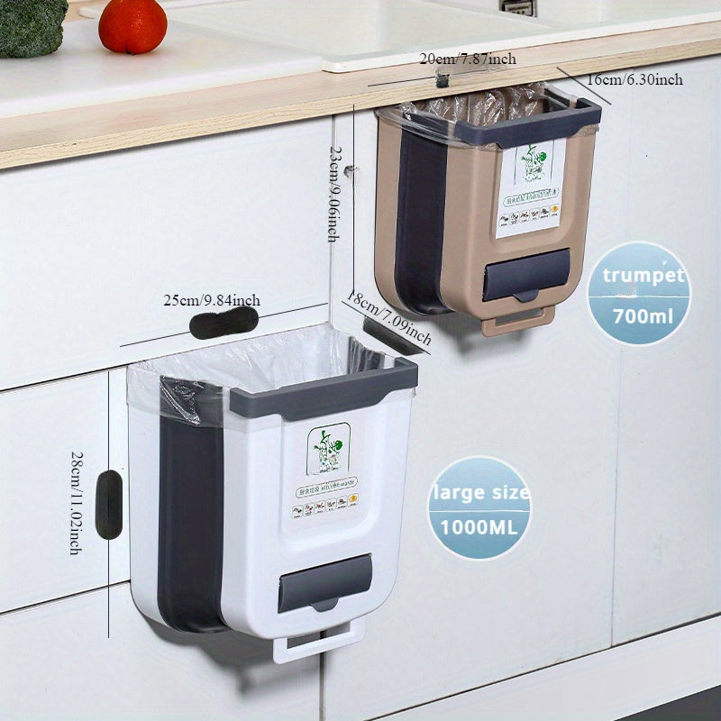 Складной пластиковый автомобильный мусорный бак настенный, подвесной, для кухни и ванной