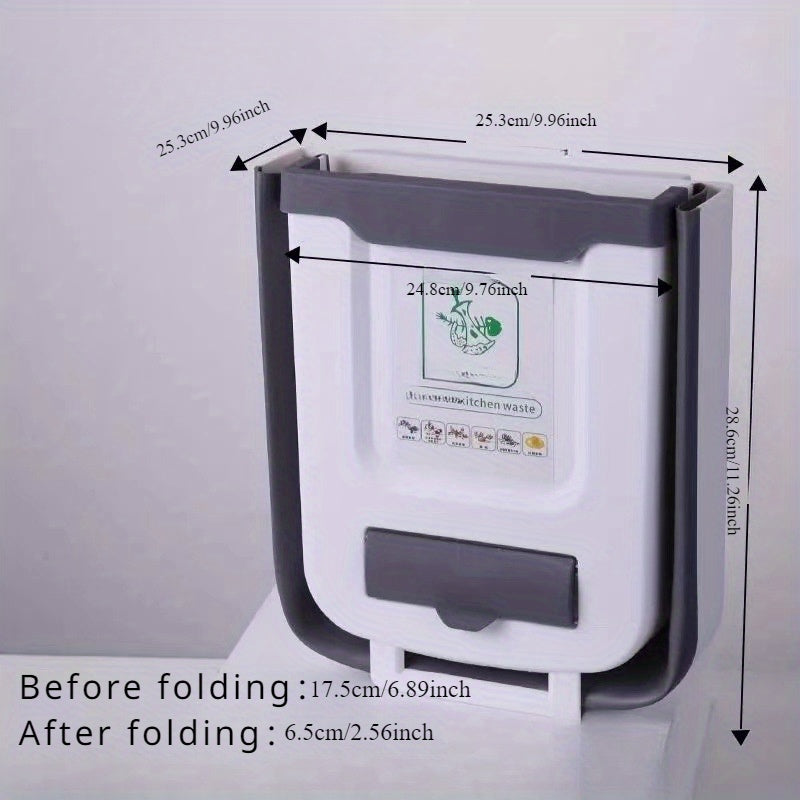 Складной пластиковый автомобильный мусорный бак настенный, подвесной, для кухни и ванной