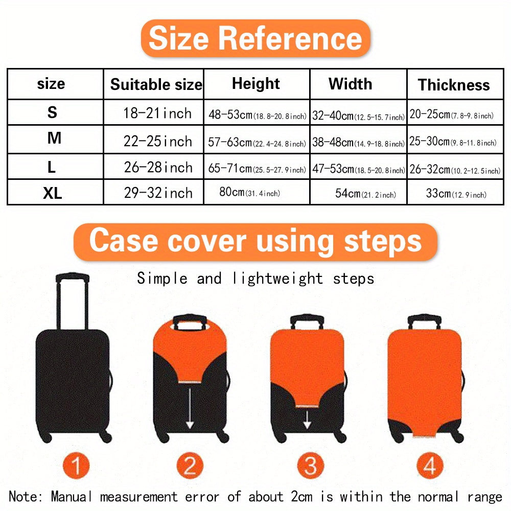 Durable Polyester Luggage Cover for Men and Women Travel Suitcase Protector