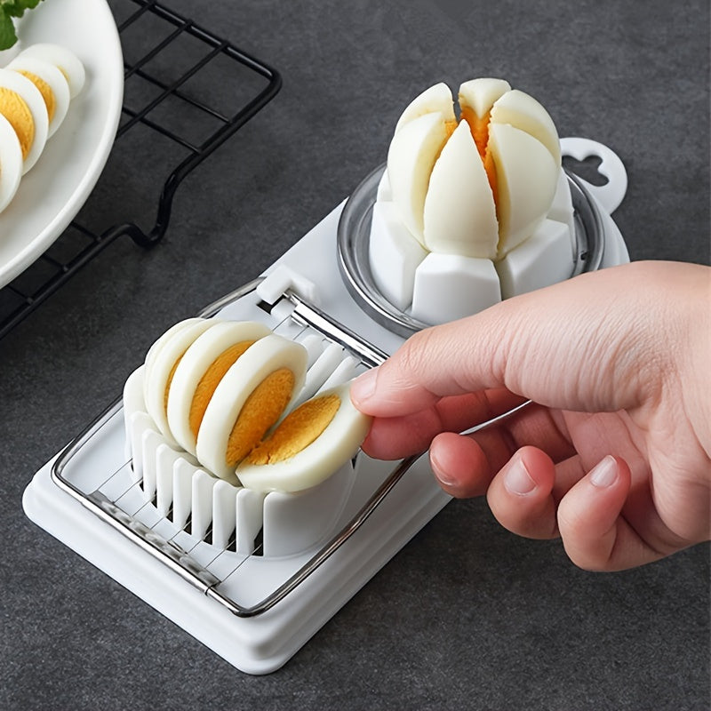 2-in-1 Egg Slicer and Dicer Kitchen Gadget for Hard Boiled Eggs 7.76x3.46in
