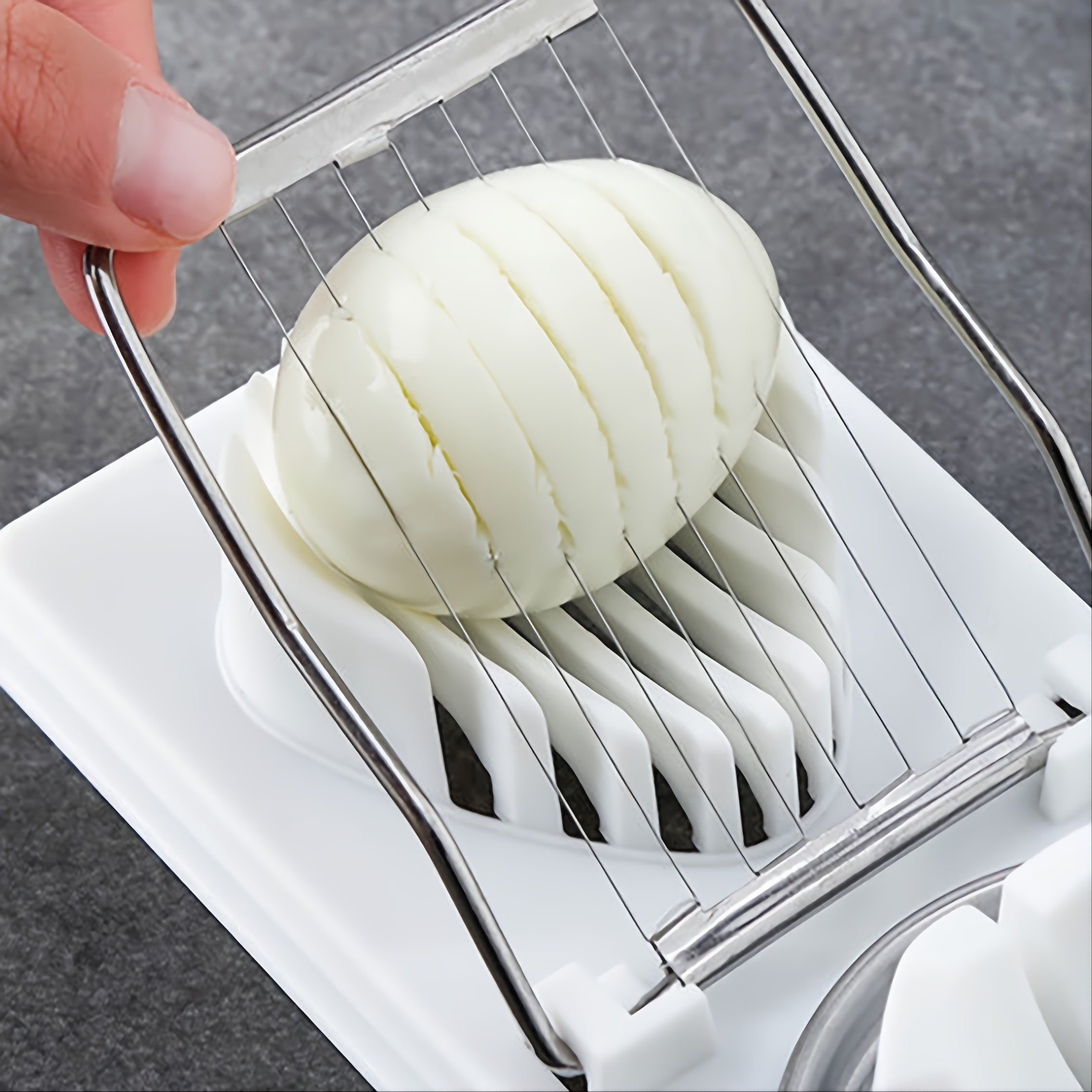 2-in-1 Egg Slicer and Dicer Kitchen Gadget for Hard Boiled Eggs 7.76x3.46in