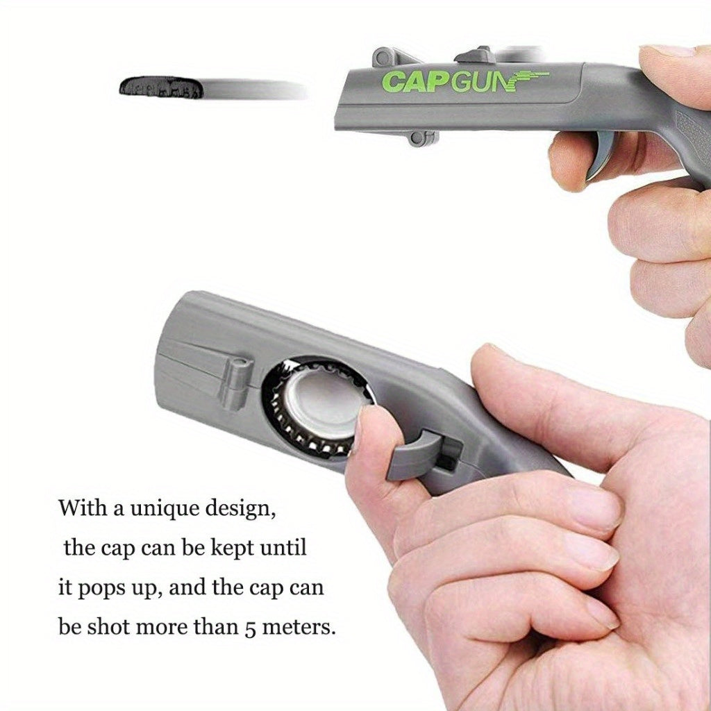 ABS Plastic Bottle Opener Cap Gun Style for Drinking Games Parties Bars Outdoor