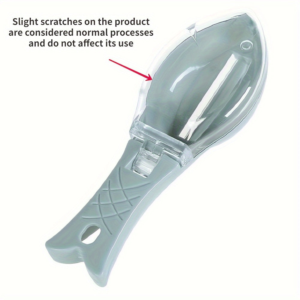 Fish Scale Remover with Lid Durable PVC Scraper for Kitchen Fish Cleaning